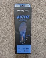 Superfeet Active Cushion Medium Arch Insoles - Size F - UK 10-11.5