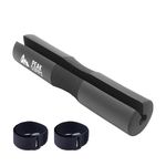 Black Barbell Pad With Fastening Straps - Olympic Bar | Foam Support Back Squat