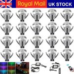 10-30Pcs 22mm LED Decking Lights For Deck/Plinth/Kickboard/Recessed/Kitchen -RGB