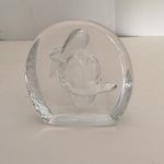 Donald Duck Glass Paperweight Heavy Disney Collectible Desk Ornament