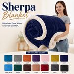Super Warm Plush Sherpa Fleece Blanket Thick Soft Reversible Bed Sofa Throw