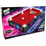 Mini LED Tabletop Pool Table Light Up Kids Snooker Game with Cues Balls 50cm