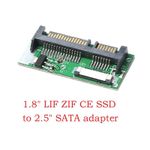 1.8" ZIF LIF CE SSD HDD to 2.5inch SATA 7+15 Pin Converter Card with Cable