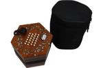 Wooden Anglo Concertina With Carry Case For Musicians