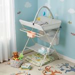 Baby Infant Changing Table Portable Folding Diaper Station Nursery Storage Grey