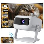 4K 1080P Projector 18000 Lumens HD 5G WiFi BT Home Theater HDMI New 360° Stand