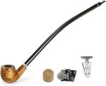 Vintage Wooden Smoking Pipes 16'' Long Handle Gandalf Tobacco Pipe in Gift Box