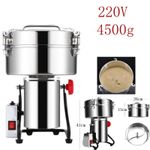 4500g Commercial Grain Mill Grinder Beans Spices Herb Nut Grinding Machine 220V
