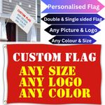 CUSTOM PRINTED PERSONALISED FLAG/ BANNER | ANY DESIGN-Free | ANY SIZE | UK SELER