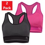 PUMA Sports Bra Seamless High Impact Non Wired Comfort Gym Top 2 Pack Size S