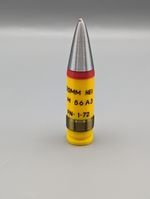 20mm M56 (HEI) plastic replica in colour. 3D Printed and weighted with ballast