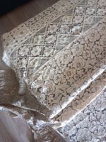 Antique Long Eaton Nottingham Lace Bedspread Some Damage Photos As Found 90x100"
