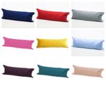 Long Bolster Pillowcases 20 Colours - Orthopedic Pillow Cover Nursing Pregnancy