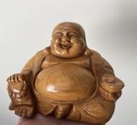Vintage Laughing Buddha – Hand Carved Happy Figure