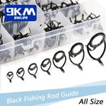 50Pcs Fishing Rod Guides Fishing Rod Repair Kit Stainless Steel Ceramic Ring