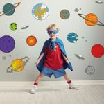 Cartoon planet wall stickers | Space themed wall stickers | Wall decals