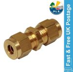 PLS Gas Copper Pipe 5/16 To 5/16 Straight Compression Coupling LPG Motorhome