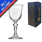 Personalised Engraved 220ml Jasmine Red Wine Glass Gift Box Wedding Birthday