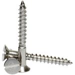 No3,4,6,8,10,12 A2 Stainless Steel Slotted Flat Countersunk Wood Screws DIN 97