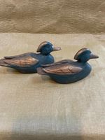 Pair Of Vintage Decoy Ducks Wood  Belgian