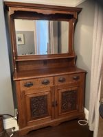 Arts and Craft Oak Sideboard With Mirror