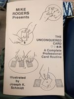 The Unconquered Card. Mike Rogers. Busby. Magic booklet. SB. Great condition.