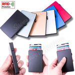RFID Metal Plastic Card Holder Card Wallet Pop Up Slim Credit Card /MONEY Holder
