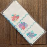Vintage 1987 WC Imports Floral Embroidered Cocktail Napkins Set of 3 NIP