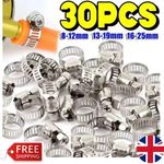 Adjustable Stainless Steel Worm Drive Hose Clamp for Car Fuel Tube Pipe