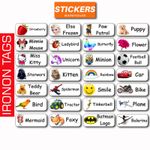 Custom Name IRON ON Labels 25pcs Stickers  Clothing School Tags Kids Uniform D01