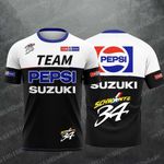 Team Pepsi Suzuki Superbikes Kevin Schwantz Suzuki RGV500 Retro T Shirt