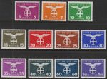 Stamp Norway Official Sc O044-54 1942 WWII Dienst 3rd Reich War Era Germany MH