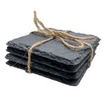 Square Natural Slate Coasters 10 x 10cm Drinks Mat for Engraver Wholesale Blanks