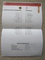 WOLVES v LIVERPOOL Fri 6 March 2026 FAC5 (OFFICIAL FA TEAM SHEET ONLY)