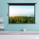 72-120inch 4:3/16:9 Home Cinema Electric HD Projector Screen Remote Control UK