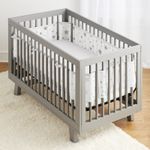 Cot Bumper 2 PCS baby Crib surrounds Breathable 3D Anti-Airflow Mesh Lining