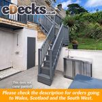 Garden Steps Kit with Handrails Pressure Treated Exterior Steps Multiple Sizes