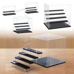 1/2/3/4 Step Acrylic Display Case Dustproof Clear Box Showcase for Figure Models