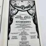 1982 Clowes Memorial Hall Butler Theatre Playbill SUGAR BABIES Indiana C7