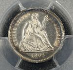 1862-P Seated Liberty Half Dime H10c PCGS UNC Details Uncirculated Nice Toning