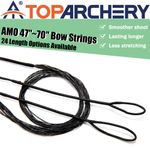 AMO 47"~70" Bow Strings Replacement Archery for Recurve Long Bow Hunting Strings