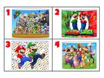 SUPER MARIO b CEILING LIGHT SHADE OR TABLE LAMPSHADE-4 DESIGNS-3 SIZES