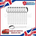 TEASPOON SET OF 12 TEASPOONS STAINLESS STEEL SPOONS SET DOZEN TEA SPOON CUTLERY