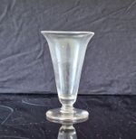 Early 19th C Free Blown Flint Glass  Applied Foot Snap Pontiled Jelly Glass