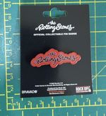 Rolling Stones Red And Black Logo Very High Quality Metal Badge Official Item