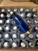 700mL Water Bottles Job Lot Wholesale 36 Bottles Blue With Chrome Lids