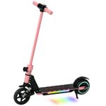 Folding Electric Scooter with LED Lights and Display Red