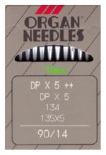 Industrial Sewing Machine Needles 135X5, 134R Size 90/14 Genuine Organ Needles