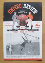 MANCHESTER UNITED v HUDDERSFIELD TOWN 1953/1954 *Good Cond Football Programme*