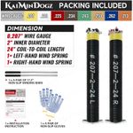 Non-Slip Garage Door Springs Set - 2" Pair with Winding Bars